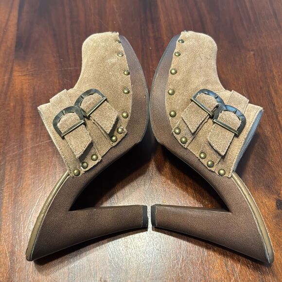 Dana Buchman Tan Heeled Mules Hazelton Desert Women’s US 8.5 M - Picture 2 of 9